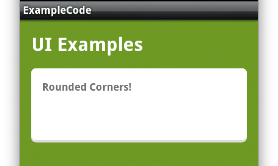Rounded corners